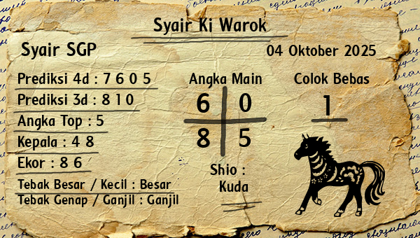 Syair Ki Warok - Syair SGP
