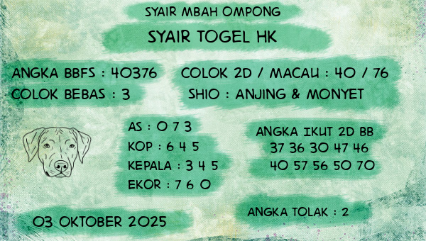 Syair Mbah Ompong - Syair Togel HK