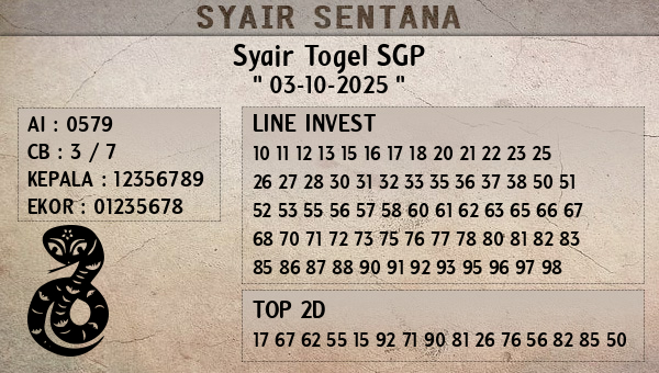  - Syair Togel SGP